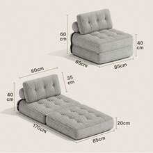 Asofer Futons - Light Grey - View 4