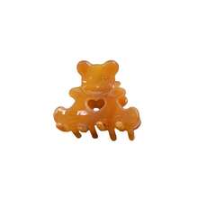 Cute Bear Acetate Hair Claw For Girls, Sweet Colorful Hair Claw For Ponytail, Small Hair Clip For Back Of Head - Màu tím rực rỡ 4,5CM - Xem 5