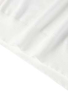 男士V领长袖休闲套头毛衣，秋冬季百搭单品 - 白色 - 查看 4