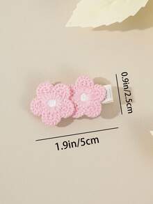 5/7 Peças Conjunto de Presilhas de Cabelo de Menina Princesa com Flores Florais Rosas Fofas da Primavera, Conjunto de Acessórios de Cabelo Doce de Cobertura Total - Cor misturada - Visão 5