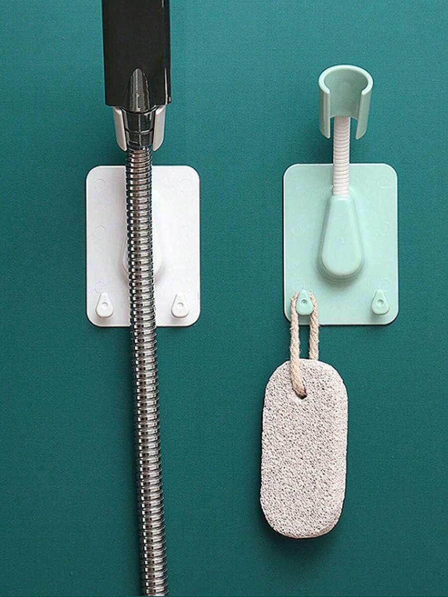 1个免钻孔淋浴喷头支架，自粘式可旋转淋浴喷头支架，可调节淋浴喷头支架 - 彩色 - 查看 1