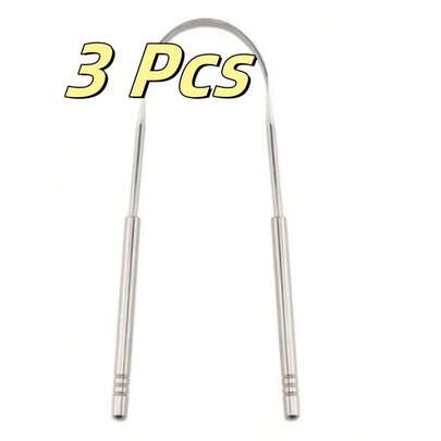 1/2/3 Peças Limpador De Língua Raspador De Língua Em Aço Inox Limpador De Lingua