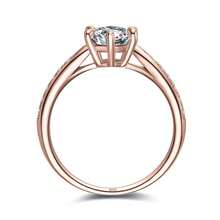 JewelryPalace Classic 0.5-2ct Round Cut Moissanite Solitaire Engagement Rings For Women, 14K White Yellow Rose Gold Plated 925 Sterling Silver Promise Ring, Simulated Diamond Anniversary Rings D-F VVS,RoseGoldPlated9 - 玫瑰金鍍層9 - 查看 6