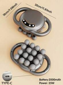 16-Head Electric Deep Tissue Massage Device, 99 Adjustable Levels, High-Frequency Percussion Massager With LCD Display, USB Rechargeable, Suitable For Back, Neck And Full Body Relaxation