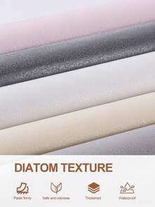 1roll White Textured Wallpaper Stick And Peel Modern Self Adhesive Contact Paper For Walls Ceiling Cabinet Bedroom Bathroom Waterproof Prepasted Texture Wall Paper Cream Accent Vinyl - Multicolor - View 6