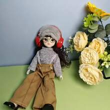1款时尚都市主题高吸引力30厘米BJD娃娃套装，适合女孩，单只娃娃，公主娃娃玩具礼物，适合青少年收藏家生日派对 - 彩色 - 查看 6