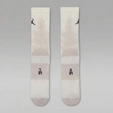 Jordan 1 Pair U J ED PLY CRW Mid-Calf Socks, HV1081-133 - White - View 2