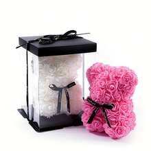 1 Gấu bông hoa hồng 25cm, Gấu bông hoa hồng, Gấu bông hoa hồng dễ thương và lãng mạn, Thích hợp cho sinh nhật, Hoa xốp nhân tạo, Quà tặng hoàn hảo cho Ngày lễ tình nhân, Ngày của mẹ, Gấu hoa xốp nhân tạo làm từ hoa hồng cho Ngày lễ tình nhân, Quà kỷ niệm hoặc Ngày lễ tình nhân cho Mẹ, Bạn bè, Ngày lễ tình nhân, Quà tặng tốt nghiệp - Xem 5