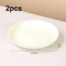 2/5pcs Plastic Plates, Suitable For Camping/Restaurant/Kitchen, Dishwasher , Food Plates, Fruit Plates, Dessert Plates, Snack Plates, Kitchen Dining Plates, Snack Trays - Multicolor - View 10