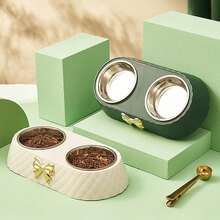 Pet Bowl Stainless Steel Dog Drinking And Food Bowl With Anti Slip Base, Suitable For Cats And Dogs - Army Green - View 5