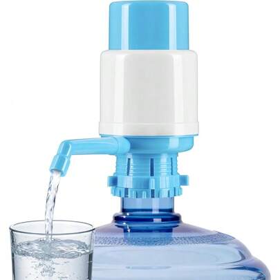 ‌Blue Manual Hand-Pump Water Dispenser, Portable Drinking Fountain For Home & Office, Easy-Press Pump Design, Efficient Water Flow, Durable Household Essentials‌