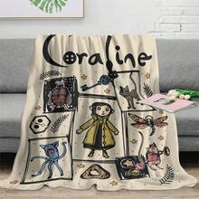 GEL HUT MUN 1pc Cartoon Animal Patchwork Pattern Flannel Blanket, Suitable For Home, Room Decor, Picnic, Travel, A Fluffy Throw Blanket And Casual Blanket, Great Gift For Friends, Family, Yourself, Daily, Holiday, Birthday, Halloween, All Seasons. Pink Christmas, Christmas Decor Blanket, Gift For Boyfriend, Christmas Gift, Personalized Blanket - Navy Blue - View 9