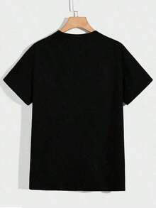 Camiseta gráfica Manfinity Dauomo con estatua y figura de hombre - Negro - Ver 3