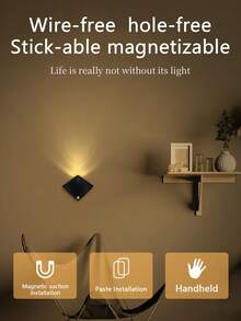 LED Stingray Motion Sensor Light, Unique Appearance Sensor Activated Lighting, Suitable For Bedroom, Living Room, Stairway, Closet, Bathroom, Entryway, Battery Or USB Rechargeable Motion Sensor Wall Lamp