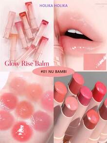 HOLIKA HOLIKA Glow Rise 润唇膏 01 Nu，丝滑柔润的质地，令双唇焕发光彩，饱满水润。有效滋润双唇，防止干燥，轻盈质地，适合日常使用。| 4.5克/0.15盎司 | 韩国化妆品 - 01 NU BAMBI - 查看 7