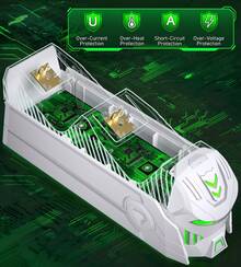 BEBONCOOL A100 Type-C Controller Charger For XboxOne/S/X | Xboxseries X/S Gamepad Charging Dock With 2X5520mWh Rechargeable Battery&Covers - A106 3 batteries - 查看 4