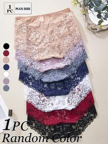 FOVTY 1件大码女士蕾丝性感内裤透气舒适瑜伽短裤 - 彩色 - 查看 2