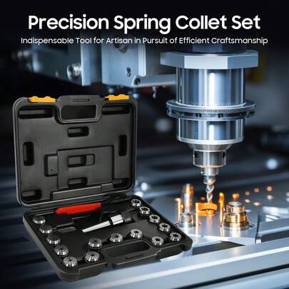 15-Piece ER32 Spring Collet Set With MT3 ER32 M12 Chuck - 0.0008in Precision, 1-20mm Clamping Range, Portable Storage Box & Spanner, Ideal For CNC Milling/Lathe/Engraving Machines