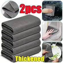 10pcs Thick Magic Cleaning Cloths, Super Microfiber Glass Cleaning Towels, Reusable Lint-Free Cleaning Rags, Suitable For Kitchen, Glass, Car - Multicolor - View 13