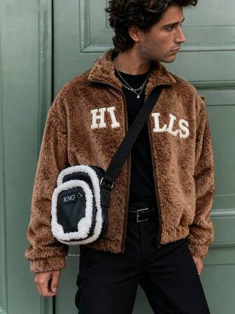 Chaqueta de Cardigan de unicolor para hombres, Cardigan cómodo y cálido de moda a prueba de frío, Adecuado como regalo para el invierno