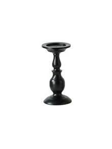 1 pieza Candelabro de hierro negro vintage americano, soporte decorativo de mesa para velas, decoración de ambiente, candelabro con columna romana
