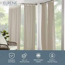 Home Fashions 026865643039 Panel de Cortina Sencillo con lengüeta sólida, para Interiores/Exteriores, , 52" x 84", 1, 1(132.1An x 274.3Al cm (1 Paneles) Gris pardo) - Multicolor - Ver 3