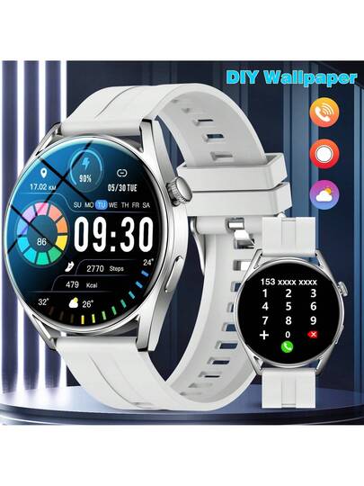 New 1.5" HD Touch Slimme Horloge Dual Straps, LED Torch, Wireless Calling, Weather Fitness Tracking, IOS roid Compatible view 6