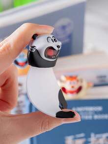 1个创意3D卡通动物书签，熊猫、狗、猫、狼图案，适合阅读，可夹书页，学生礼物，学习用品