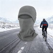 1件装冬季加厚男女保暖围巾 - 重型防风保暖面罩，户外骑行围脖，透气涤纶针织面料，适合冬季骑行、户外活动、滑雪、摩托车驾驶必备 - 双重用途设计：适合骑行和户外活动，集围巾/围脖/帽子三重功能于一体，多功能拉法帽 - 彩色 - 查看 3