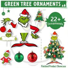 Mini Cristmas Tree Wit Ead Arms Legs Tabletop Small Cristmas Tree Wit Ligs Tief Body Rative Ornamen  Ome Party R - 綠色 - 查看 2