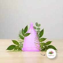 Copa Menstrual Lila Angelcup Silicón Médico Reutilizable Talla Chica o Grande Ecológica y Cómoda - lila - Ver 5