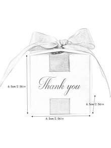 50 Stücke Hochzeitsbevorzugungen Geschenkbox Souvenirs Geschenkbox mit Schleife Süßigkeitenboxen für Geburtstags-Event Party Zubehör