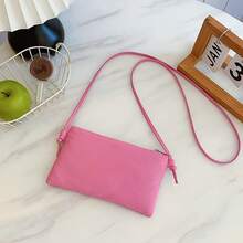 Solid Color Nylon Minimalist Shoulder Bag, Crossbody Coin Purse For Teens - A - View 8