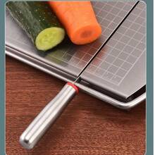 不锈钢奶酪切片器带刻度，家用烘焙工具，黄油和奶酪分割器 - 銀色 - 查看 6