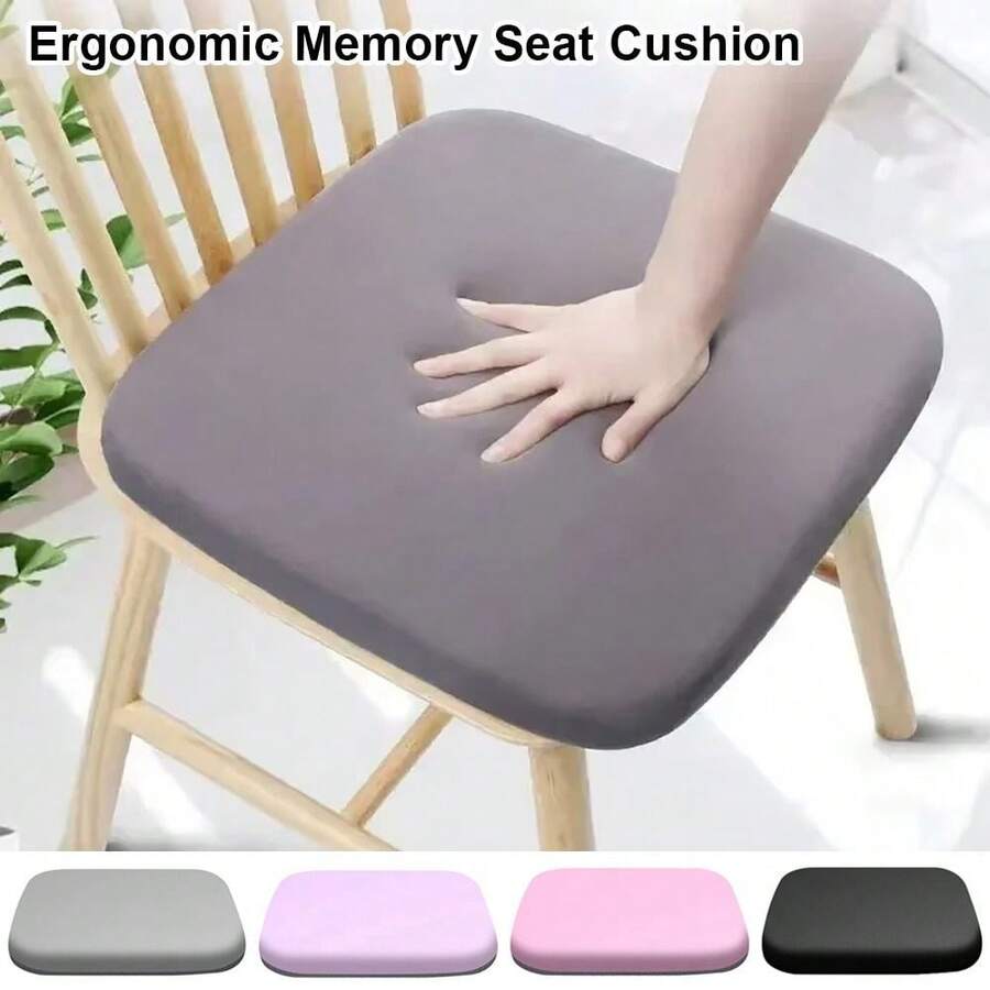 1个符合人体工学的记忆海绵坐垫，适用于办公室、学生，可缓解痔疮，长时间坐姿舒适回弹。 - 彩色 - 查看 1