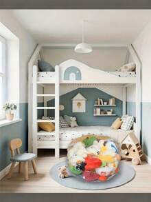 1pc Transparent Large Capacity Doll Storage Sofa, Transparent Plastic Storage Box With Soft Cushion, Decorate Your Nursery, Multifunctional Stool To Save Space In Bedroom & Living Room, Also An Ideal Gift, Home Decor, Doll Storage, Sturdy Structure - Multicolor - View 10