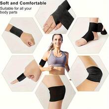 1/2/4/6/9 Rolls Elastic Bandage, Breathable Soft Non-Woven Fabric Bandage, Suitable For Football, Basketball, Fitness, Weightlifting, Boxing, Used For Wrist, Ankle, Finger And Other Joint Compression - Black - View 10