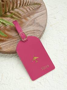 Takeoak 1个定制金色字母组合仿皮行李牌，适用于行李箱，可定制烫印姓名，带隐私姓名卡，个性化旅行包/背包标签，婚礼座位卡，礼品标签，旅行配件，手工制作，时尚旅行礼物，生日伴娘礼物，送给朋友，多用途，大容量，多功能 - 彩色 - 查看 22