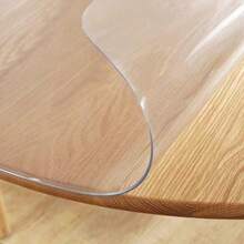 High-Quality Luxury Round Transparent Tablecloth, 100% PVC, 1.5mm Thick - Scratch-Resistant, Heat-Resistant, Easy To Clean, Suitable For Home, Hotel, Restaurant And Coffee Tables, Round Transparent Table Cushion, PVC Table Cover - White - View 4