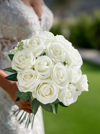 1/3 st konstgjorda rosor, 47 cm äkta sammetsrosor med långa stjälkar, eleganta blommor för bröllopsdekoration, brudbukett, hem, hotell, trädgårdsdekoration, vasdekoration, alla hjärtans dag-present, bordsdekoration för högtider