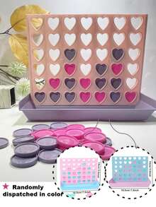 Board Games, Gifts For Easter: 1 Set Mini Heart 4-In-A-Row Game, Start Cute Outdoor Games, New Experience For Couples Competition, Challenge Logical Thinking, Unlock Romantic Moments! Essential For Travel And Outdoor Interaction, Who Can Connect Four First, Let Love And Wisdom Bloom On The Board! - Multicolor - View 17