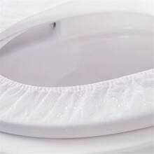 5/10pcs Premium Waterproof Disposable Toilet Seat Covers, Thick Non-Woven Toilet Seat Pads - Soft, Elastic, Waterproof, Anti-Fouling - Ideal For Travel And Home Use
