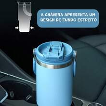 TYESO 1050ml (35 Oz) Vacuum Insulated Water Bottle With Handle, Stainless Steel Coffee Mug With Leak-Proof Lid And Straw. 100% Leak-Proof, Keeps Drinks Hot/Cold For 24 Hours Or Hot For 10 Hours. Suitable For Water, Iced Tea, Coffee, Smoothies And Other Beverages. Available In Various Colors. The Perfect Choice For Festive Or Birthday Gifts. - Marrom - 查看 10