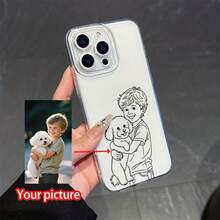 Una funda para teléfono con imágenes personalizadas y dibujos en línea simples en blanco y negro.Fundas protectoras para teléfonos personalizadas, creativas, minimalistas y a la moda, estas cubiertas transparentes, a prueba de golpes y caídas son adecuadas para el  17.17 Pro...17 Pro Max...17 Agua. 16.16 Pro...16 Pro Máx.16 más.. 15.15 Pro Max...15 Pro...15 más.. 14.14 Pro...14 más..14 Pro Max... 13.13 Pro...13 Pro Max...12.12 Pro...12 Pro Max...11.11 Pro...11 Pro Máx.XR.X.XS.XS máx.Se.MiNi, conviértelo en el regalo conmemorativo perfecto.Antiincrustantes y duraderos, son ligeros y cómodos. - Transparente 2375 - Ver 9