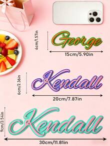 1pc Customized Illuminated Name Plate, Personalized TPU Name Plate, Home Decor Personalized Name Tag With Lighting Effect, 3D Printed, Personalized Bedroom Or Indoor Decor, Easy To Hang And Install, Suitable For Room, Wall, Door, House, Bedroom Decoration, Most Practical Item. - Multicolor - View 11