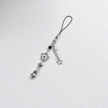 Nuevo diseño de accesorio de teléfono estilo Y2K con lindo colgante de conejo y estrella en cadena, hecho a mano con cuentas, ideal como adorno para bolso, correa o cordón para teléfono, un regalo perfecto para madres, familia, amigos, cumpleaños, festividades - transparente - Ver 10