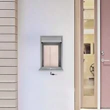 Wall-Mounted Lockable Mailbox With Security Door, Newspaper And Letter Drop Box, Durable And  For Home Or Office Use - New Design - Silver - View 4