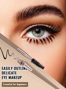 25/50pcs Makeup Brush Set, Includes Eye Shadow Brush, Eyebrow Brush, Foundation Brush, Powder Brush, Blush Brush, Concealer Brush And Highlighter Brush, Made Of Ultra-Soft Synthetic Fibers, Suitable For Daily Facial Makeup - Coffee Brown - View 3