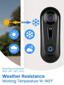 Smart Doorbell With 1080p HD Video, Two-Way Talk, Human Detection & Instant Alerts For Your Home Security. - màu đen - Xem 7