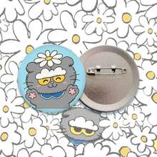 Haustier Katze ZOA Abzeichen süße Cartoon Blechabzeichen 58MM Taschenbehang Accessoire Geschenk